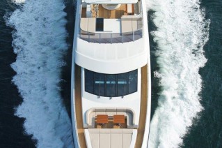 45m yacht Tatiana helicopter view